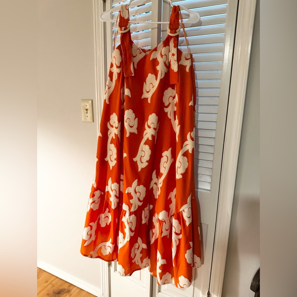 NWT* Orange and White Floral Women Dress